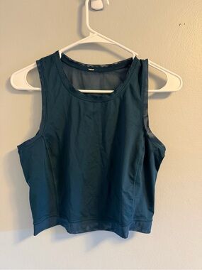 lululemon athletica Cropped Performance Tank - Teal